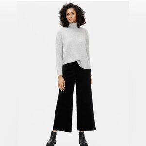 Eileen Fisher Black Wide Leg Corduroy Pants
